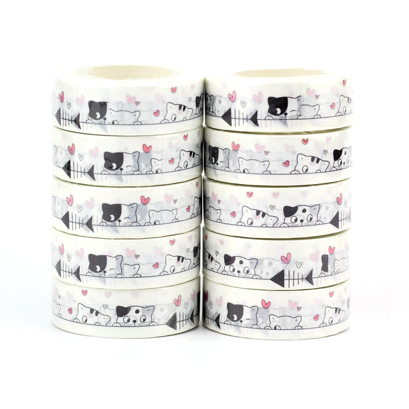 10 개/몫 kawaii Washi 테이프 일본 종이 마스킹 테이프 저널 접착 테이프 diy scrapbooking 스티커 라벨 마스킹 테이프